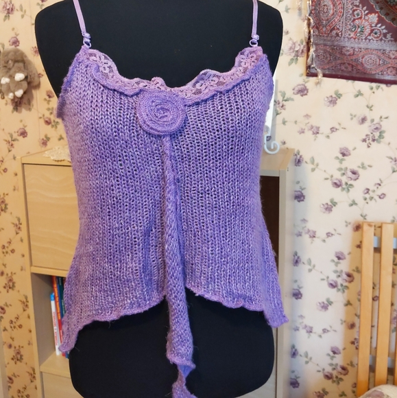 Beautiful Purple Crochet Top - Picture 1 of 10